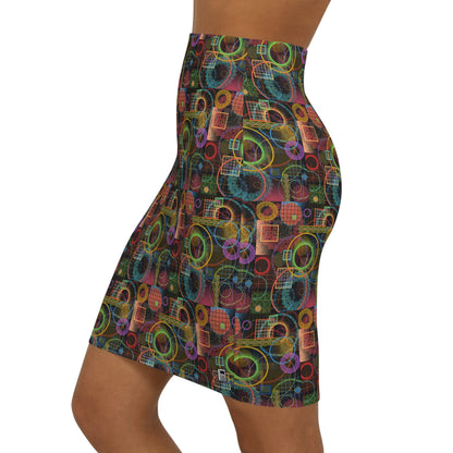 Women's Mini Skirt - No 299 - 'Rings'