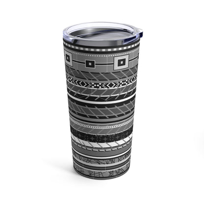 Tumbler 20oz - No.  298 Black, Grey, White - By Irish Artist Fiona de Lacy