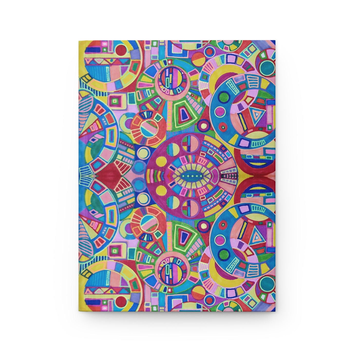 Hardcover Journal Matte (Lined) - No. 261 - Multicoloured Abstract - By Irish Artist Fiona de Lacy