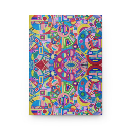 Hardcover Journal Matte (Lined) - No. 261 - Multicoloured Abstract - By Irish Artist Fiona de Lacy