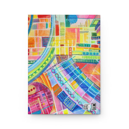 Hardcover Journal Matte (Lined) - No. 234 - Multicoloured Watercolour Abstract - By Irish Artist Fiona de Lacy