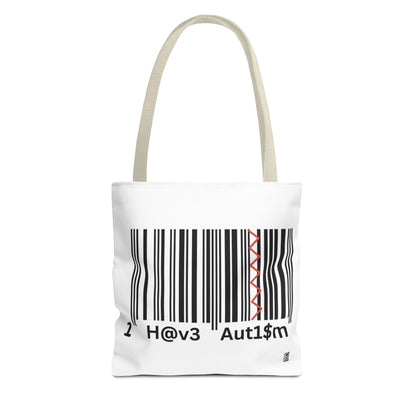 Tote Bag  - No. 310 - Black & White 'I Have Autism'