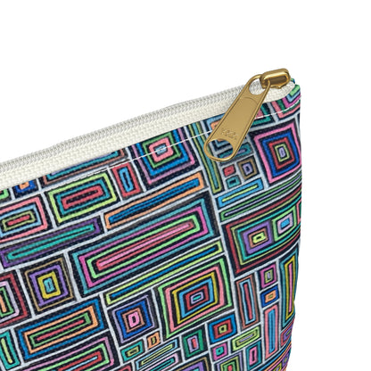 Make Up Bag - No. 253 - Rectangles on Black