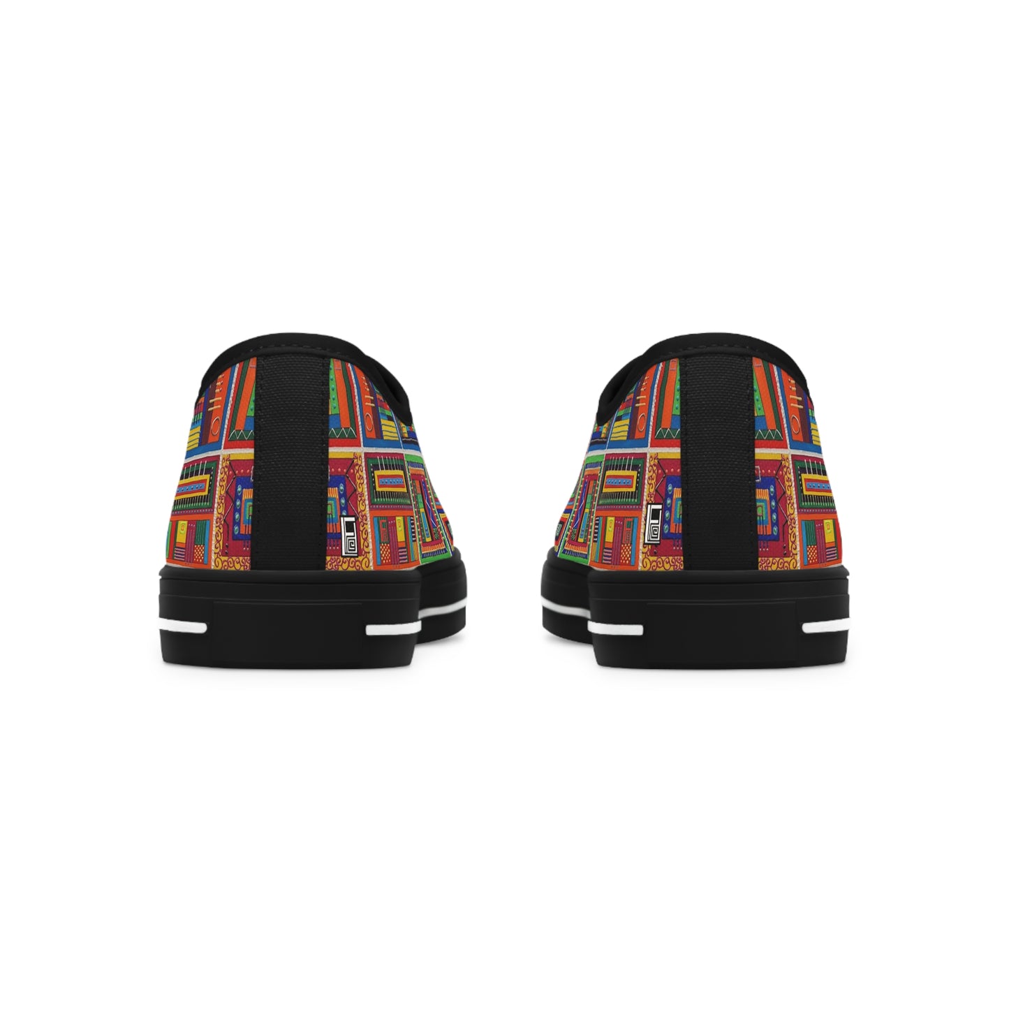 Women's Low Top Sneakers, Black Soles - No. 156 - It's Complicated - By Irish Artist Fiona de Lacy