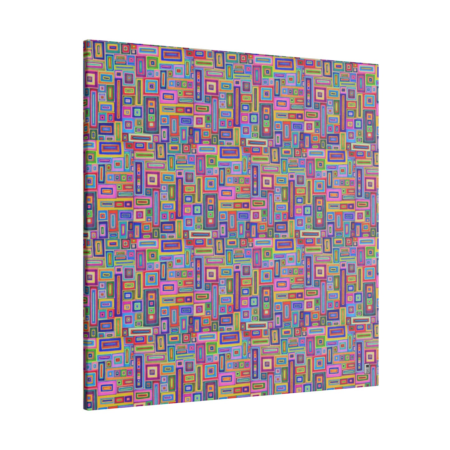 Giclée Canvas Print - No. 264 - Coloured Rectangle Abstract