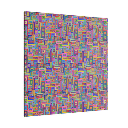 Giclée Canvas Print - No. 264 - Coloured Rectangle Abstract