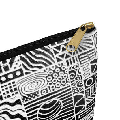 Make Up Bag - No. 252 - White on Black