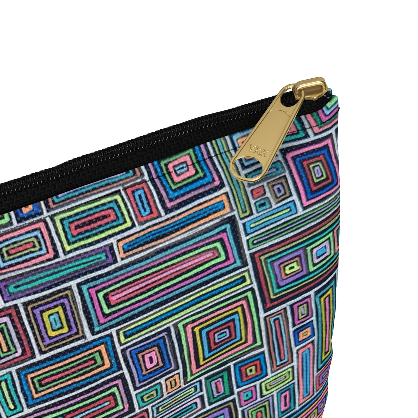 Make Up Bag - No. 253 - Rectangles on Black