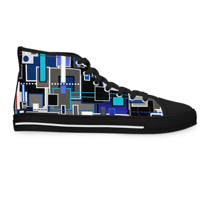 Women's High Top Sneakers - No. 235 - Squared 2 - By Irish Artist Fiona de Lacy