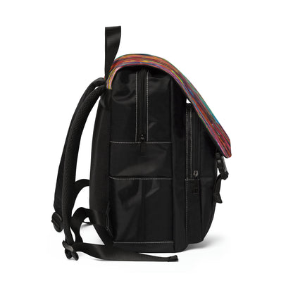 Casual Shoulder Backpack,  No. 239 Multicoloured Abstract -  By Irish Artist Fiona de Lacy