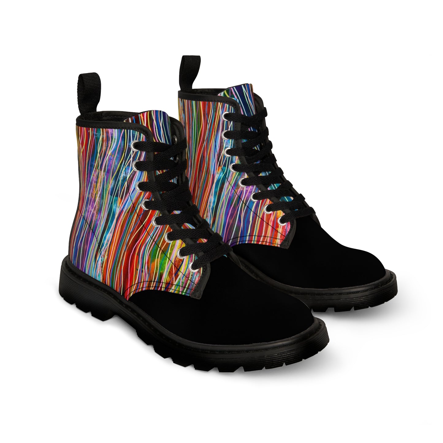 Women's Canvas Boots - No. 236  - Multicoloured 'Ocean'