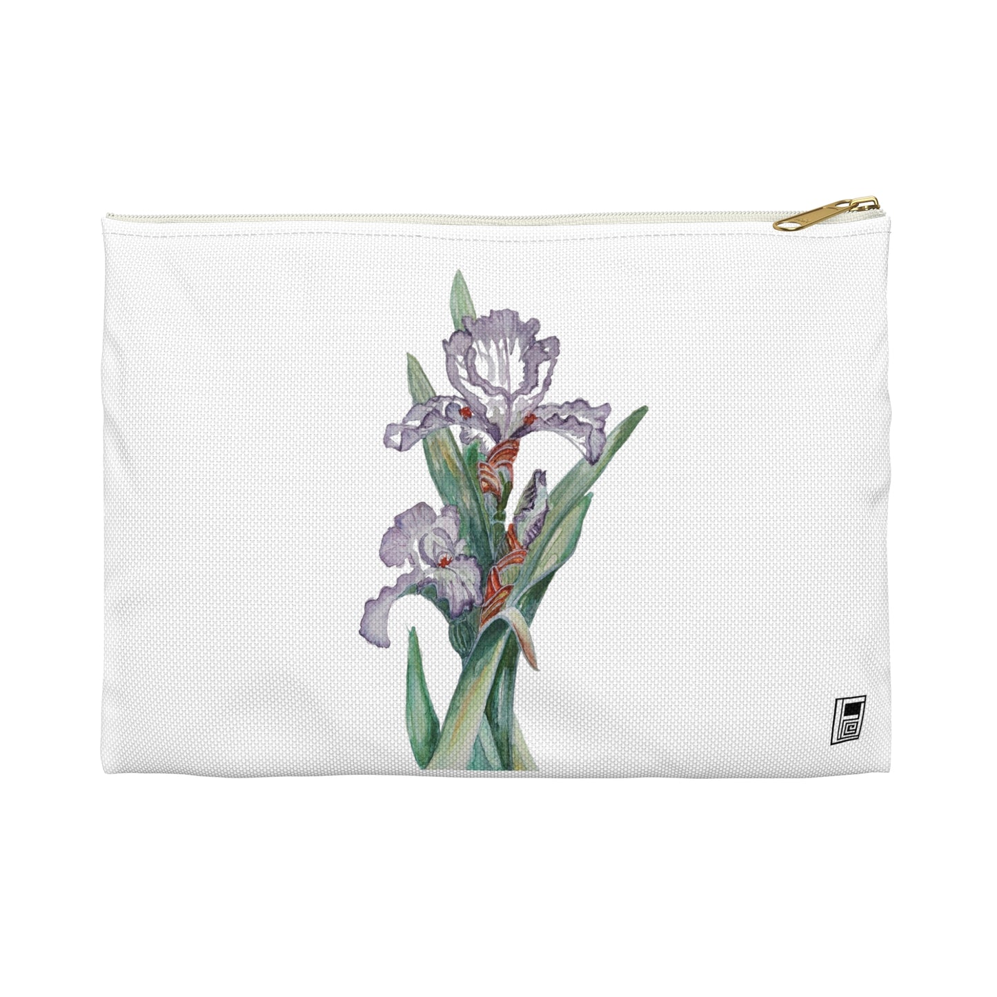 Make Up Bag - No. 272 - Purple Orchid Flower on White