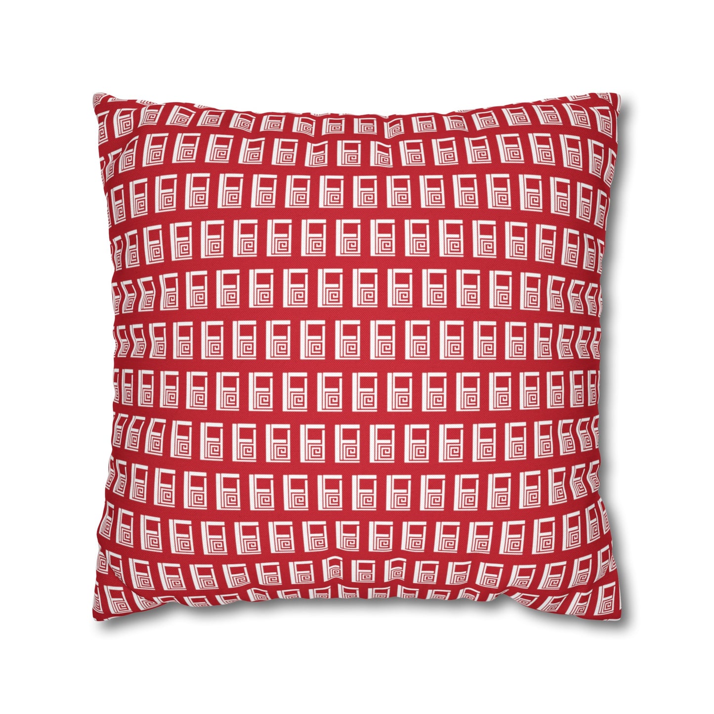 Cushion Pillow Case - No. 000RD - Artists Logo White on Red