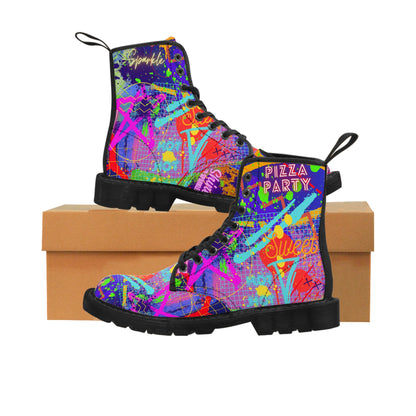 Women's Canvas Boots - No. 232 - Graffiti