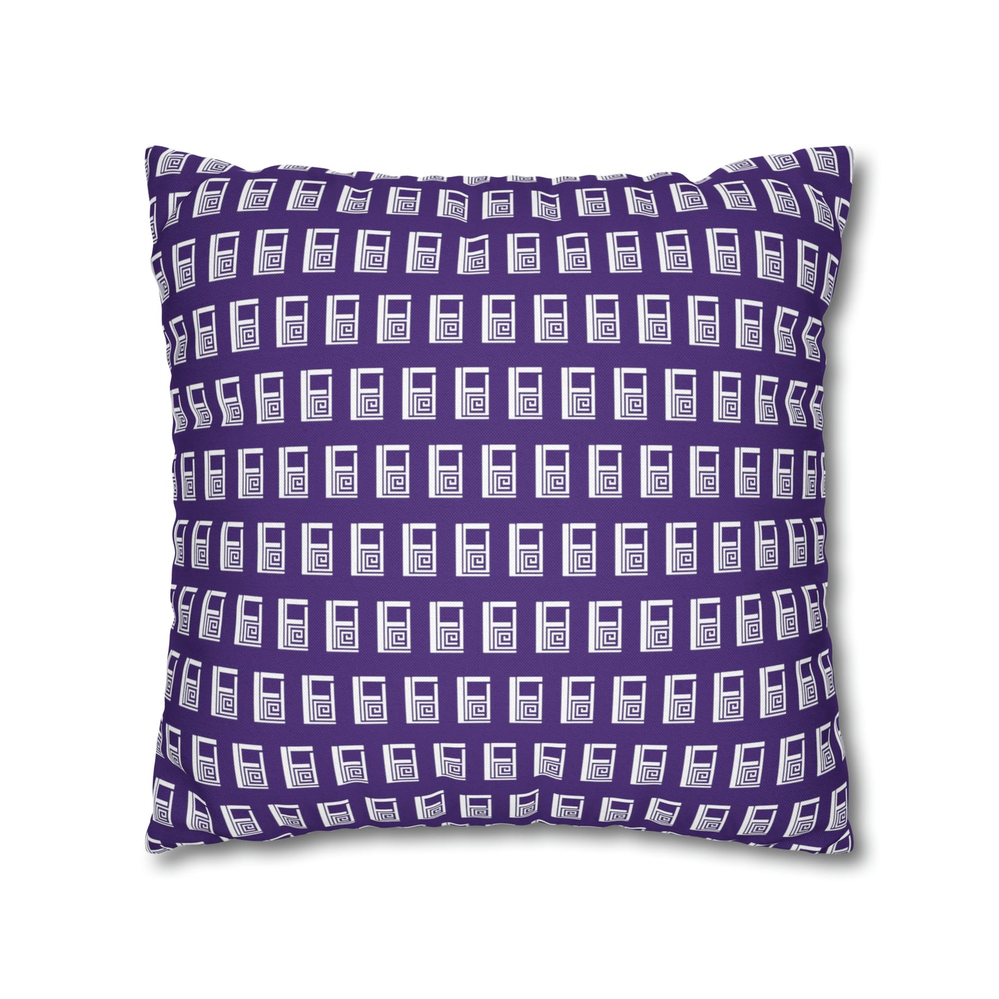 Cushion Pillow Case - No. 000PE - White Logo on Purple