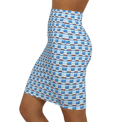 Women's Mini Skirt - No 140 - 'Thin Blue Line'