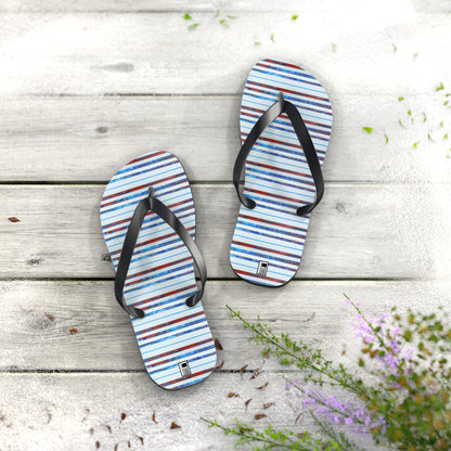 Men's Flip Flops - No. 140 - Thin Blue Line