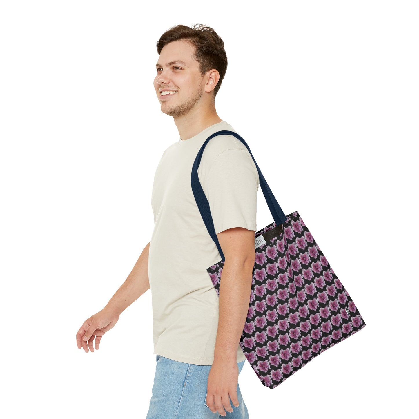 Tote Bag  - No. 269 - Pink & Purple Flower