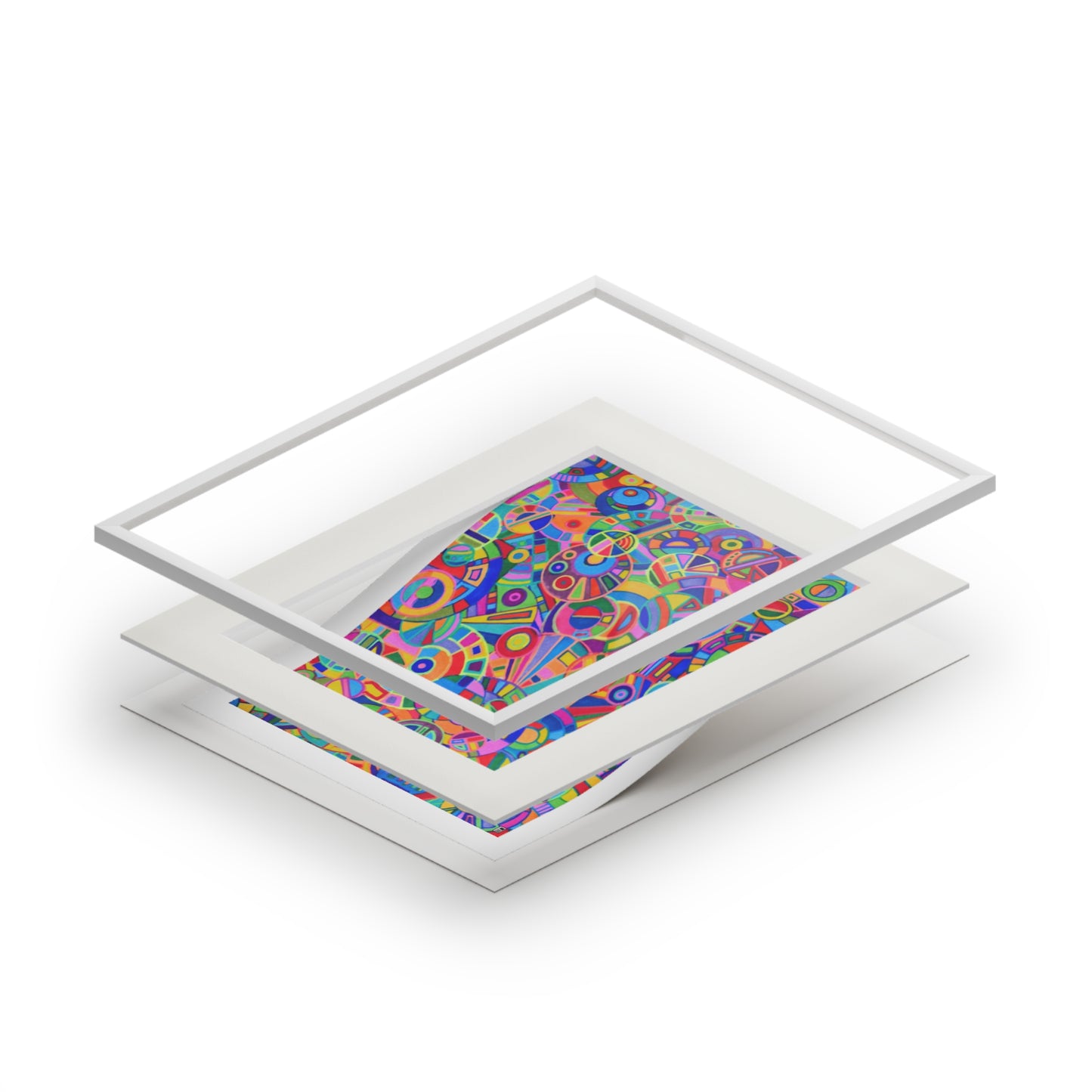 Fine Art Print (Cardboard Frame) - No. 265 - Multicoloured Abstract