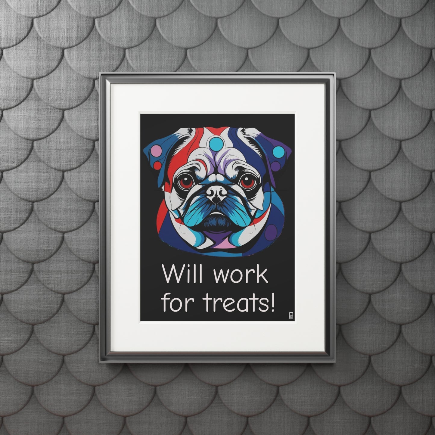 Fine Art Print (Cardboard Frame) - Pug