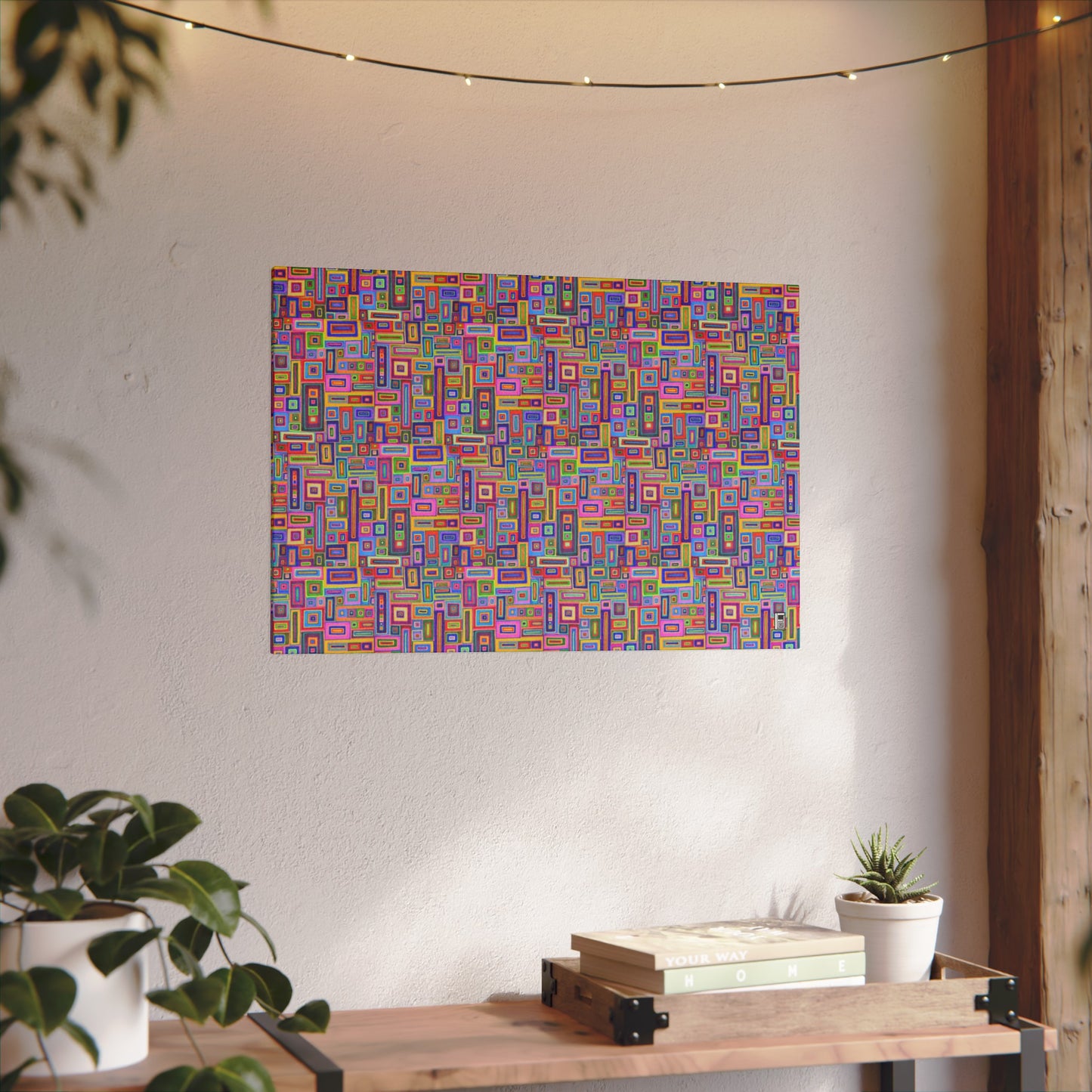 Giclée Canvas Print - No. 264 - Coloured Rectangle Abstract