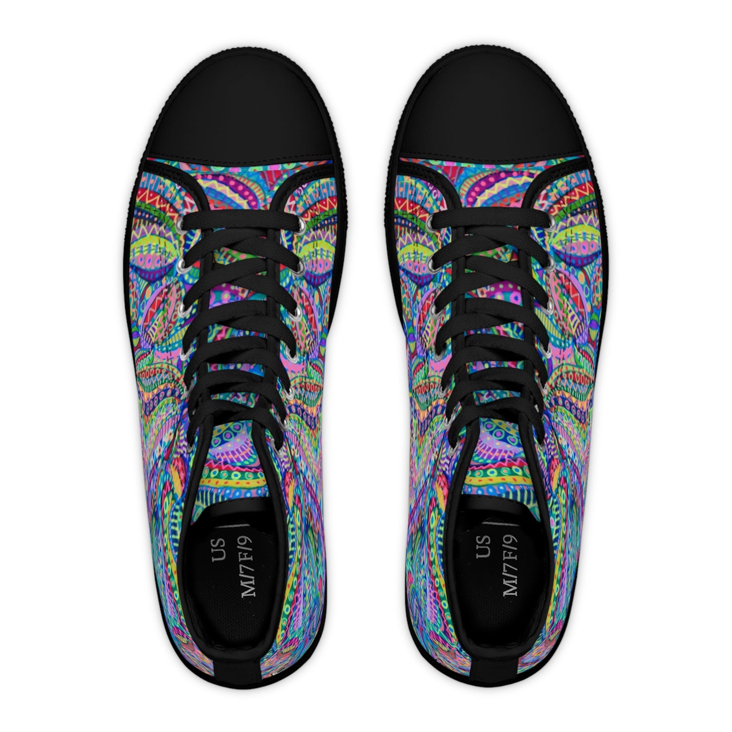 Women's High Top Sneakers - No. 255 - Multicoloured Abstract