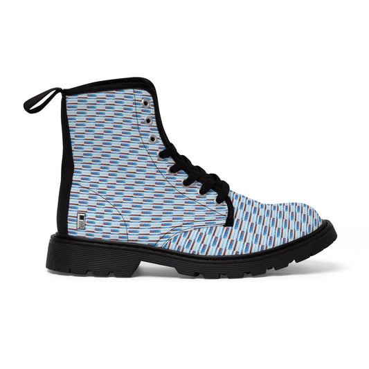 Women's Canvas Boots - No. 140 - Thin blue line