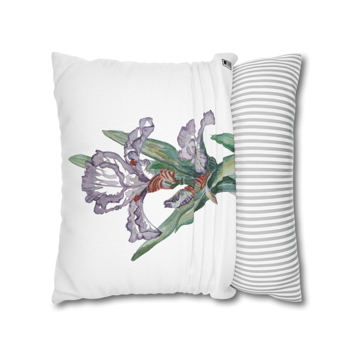 Cushion Pillow Case - No. 272 - Purple Orchid on White