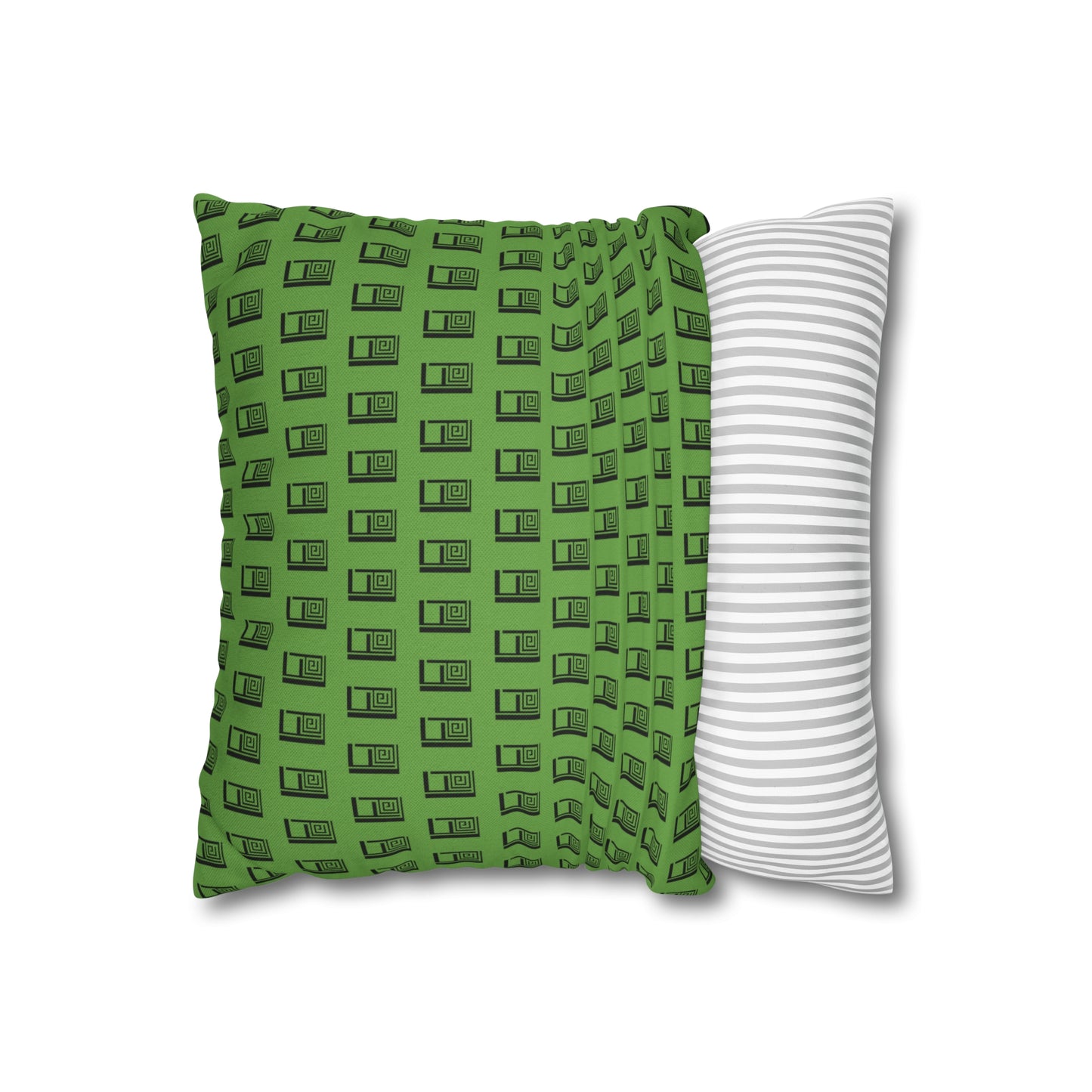 Cushion Pillow Case - No. 000GN - Black Logo on Green