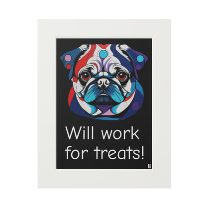 Fine Art Print (Cardboard Frame) - Pug