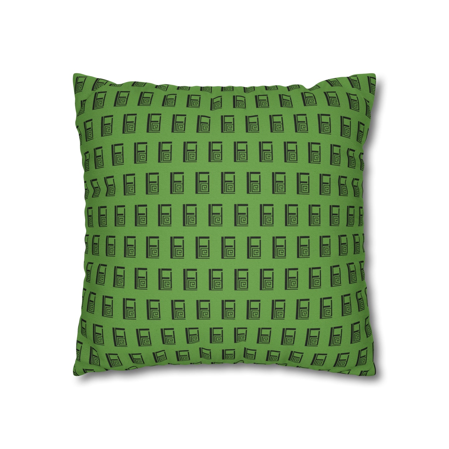 Cushion Pillow Case - No. 000GN - Black Logo on Green