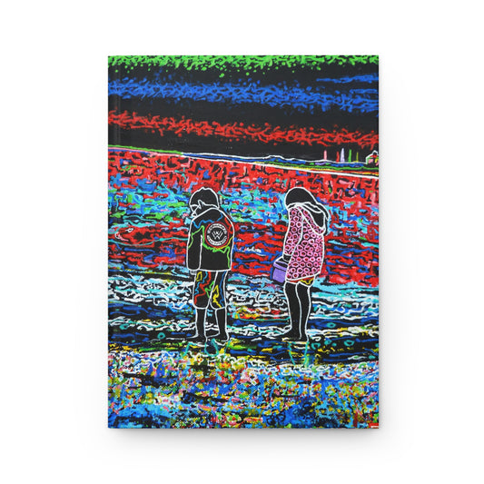 Hardcover Journal Matte (Lined) - No. 210 'Indigo Children' (E&T) - By Irish Artist Fiona de Lacy - Multicoloured