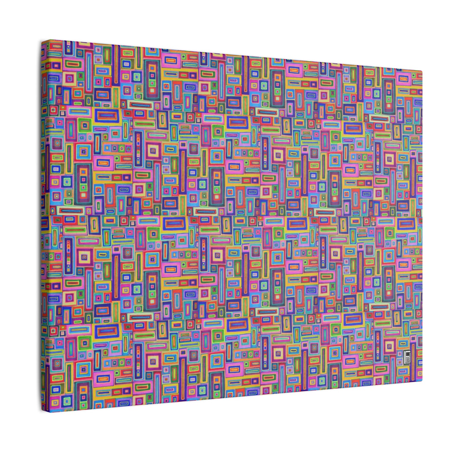 Giclée Canvas Print - No. 264 - Coloured Rectangle Abstract