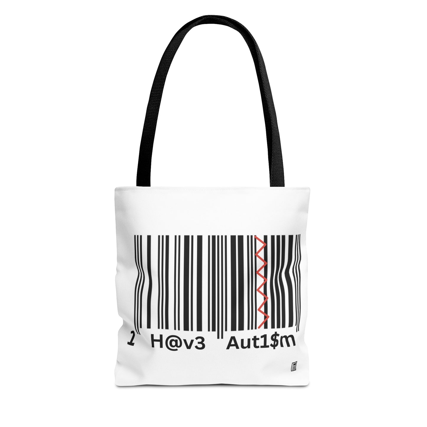 Tote Bag  - No. 310 - Black & White 'I Have Autism'