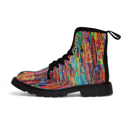 Women's Canvas Boots - No. 239 - Droplets