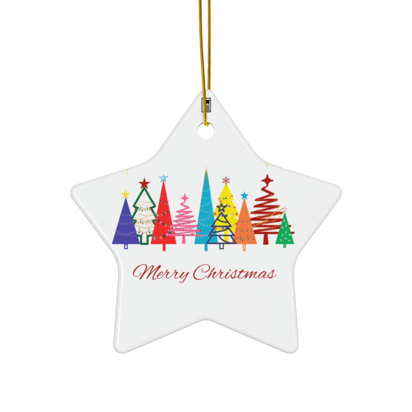 Ceramic Ornament - Merry Christmas W