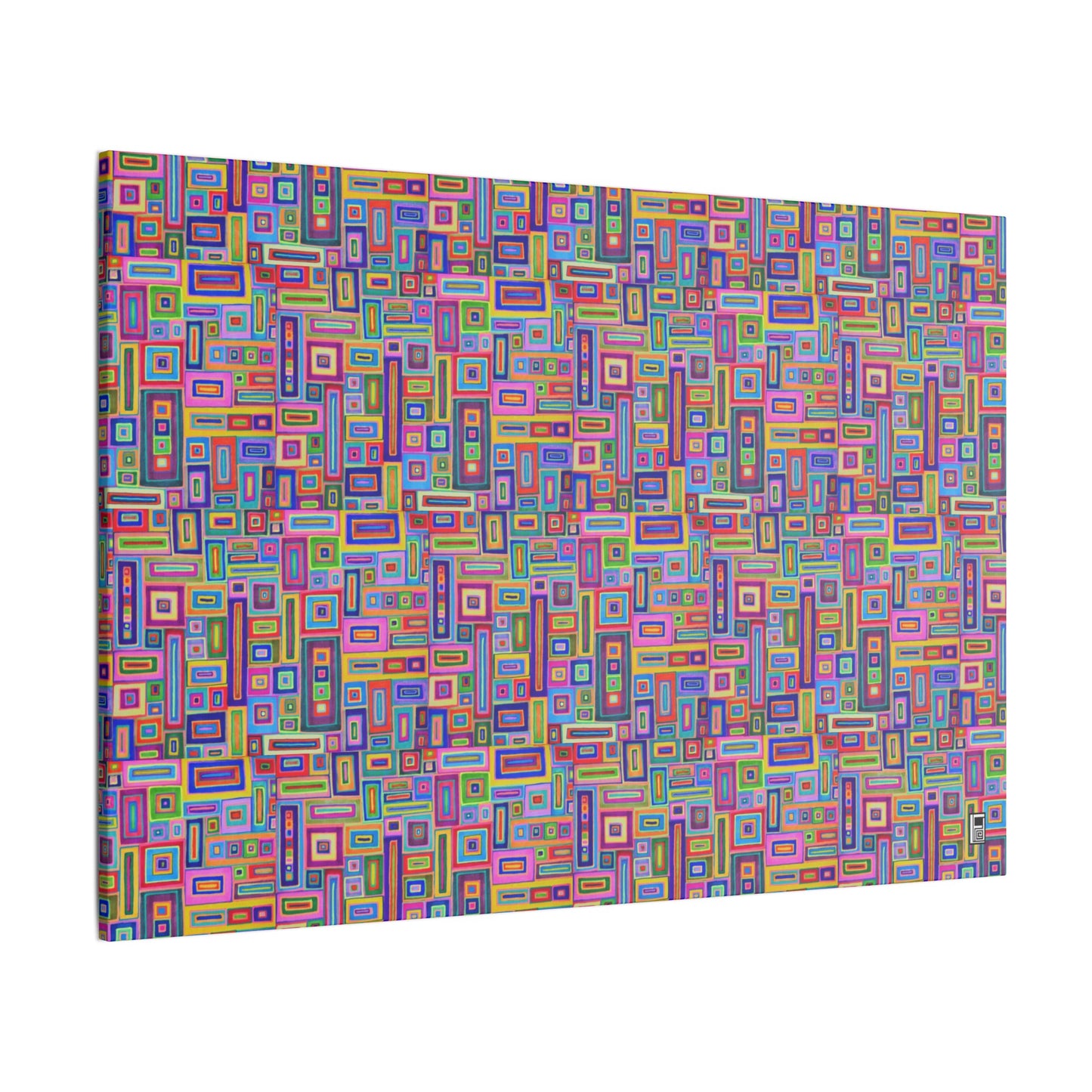 Giclée Canvas Print - No. 264 - Coloured Rectangle Abstract