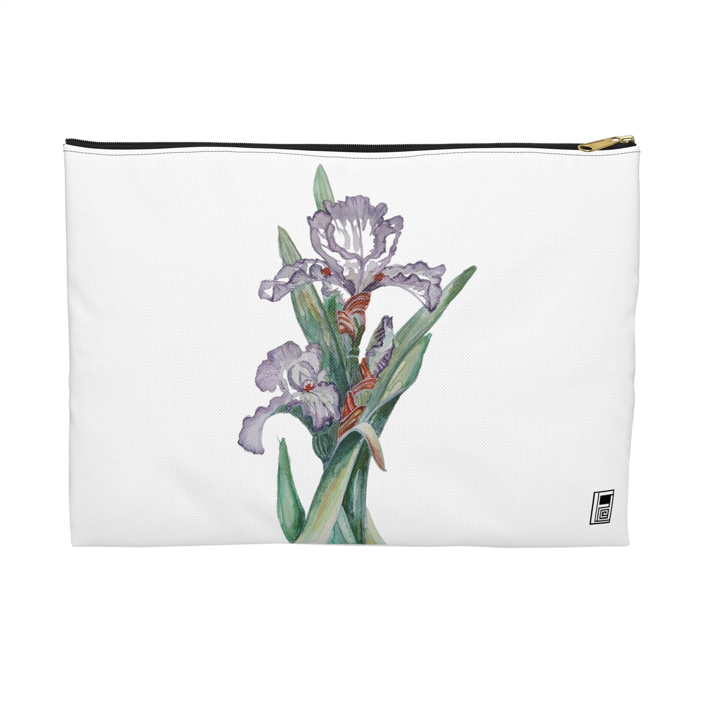 Make Up Bag - No. 272 - Purple Orchid Flower on White