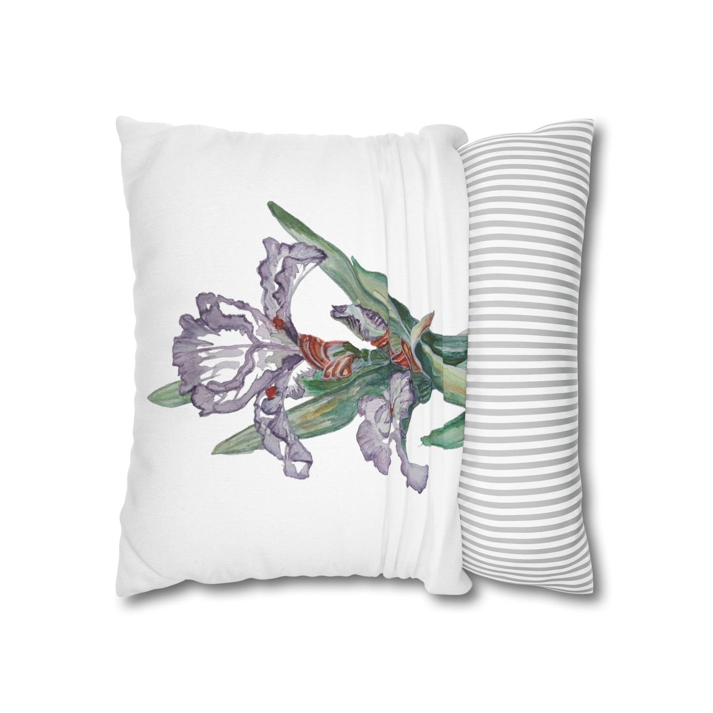 Cushion Pillow Case - No. 272 - Purple Orchid on White