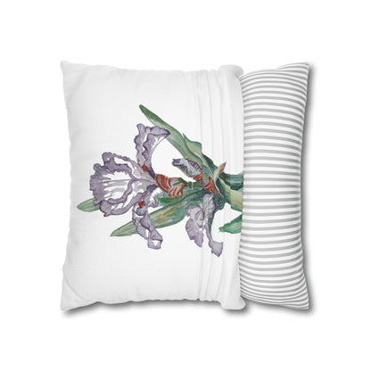 Cushion Pillow Case - No. 272 - Purple Orchid on White