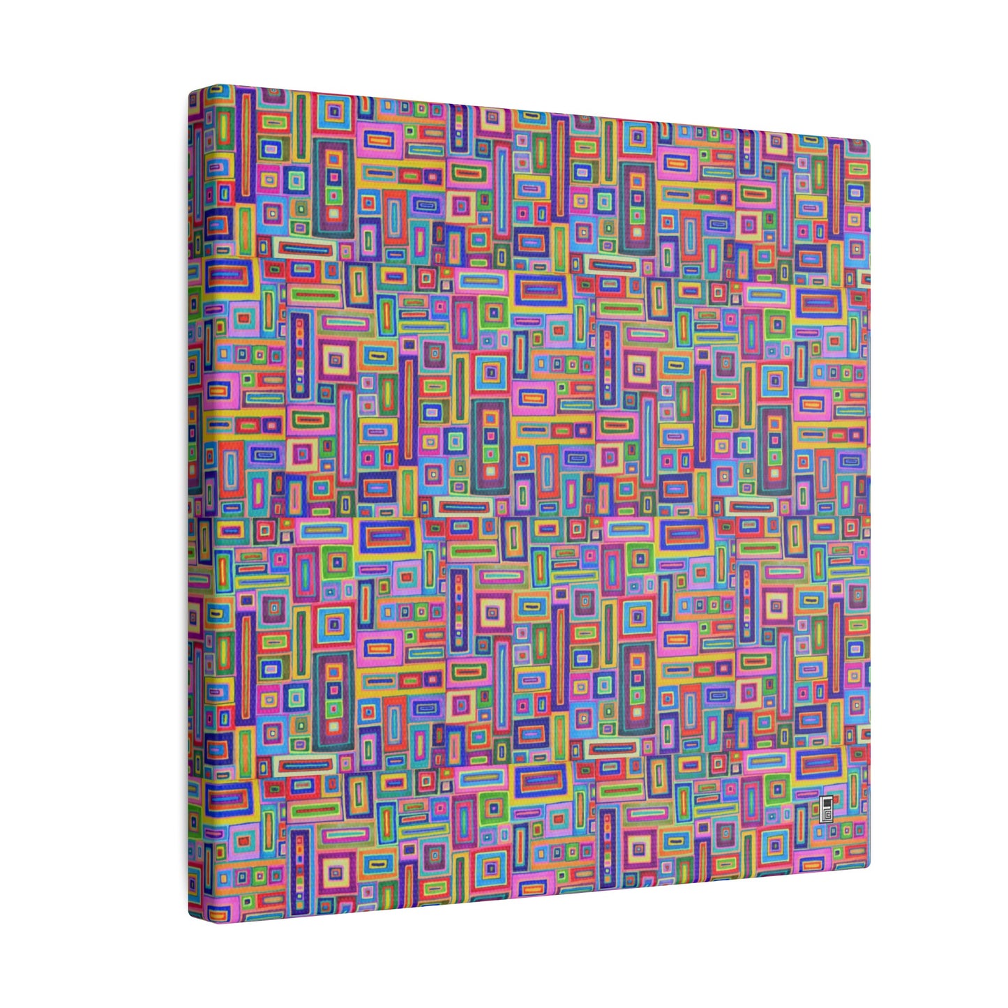 Giclée Canvas Print - No. 264 - Coloured Rectangle Abstract