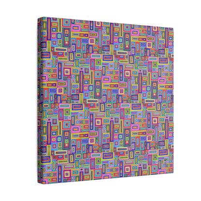 Giclée Canvas Print - No. 264 - Coloured Rectangle Abstract