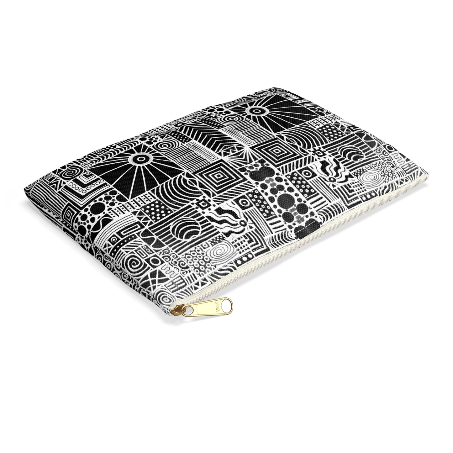 Make Up Bag - No. 252 - White on Black