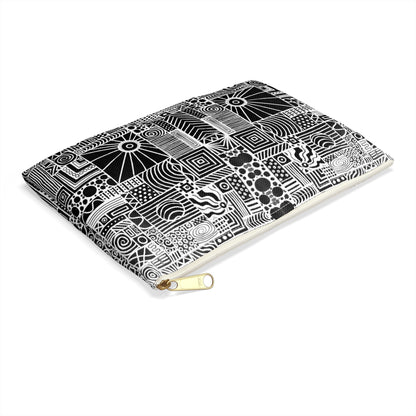 Make Up Bag - No. 252 - White on Black