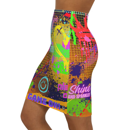 Women's Mini Skirt - No. 232 -  'Player One' Graffiti