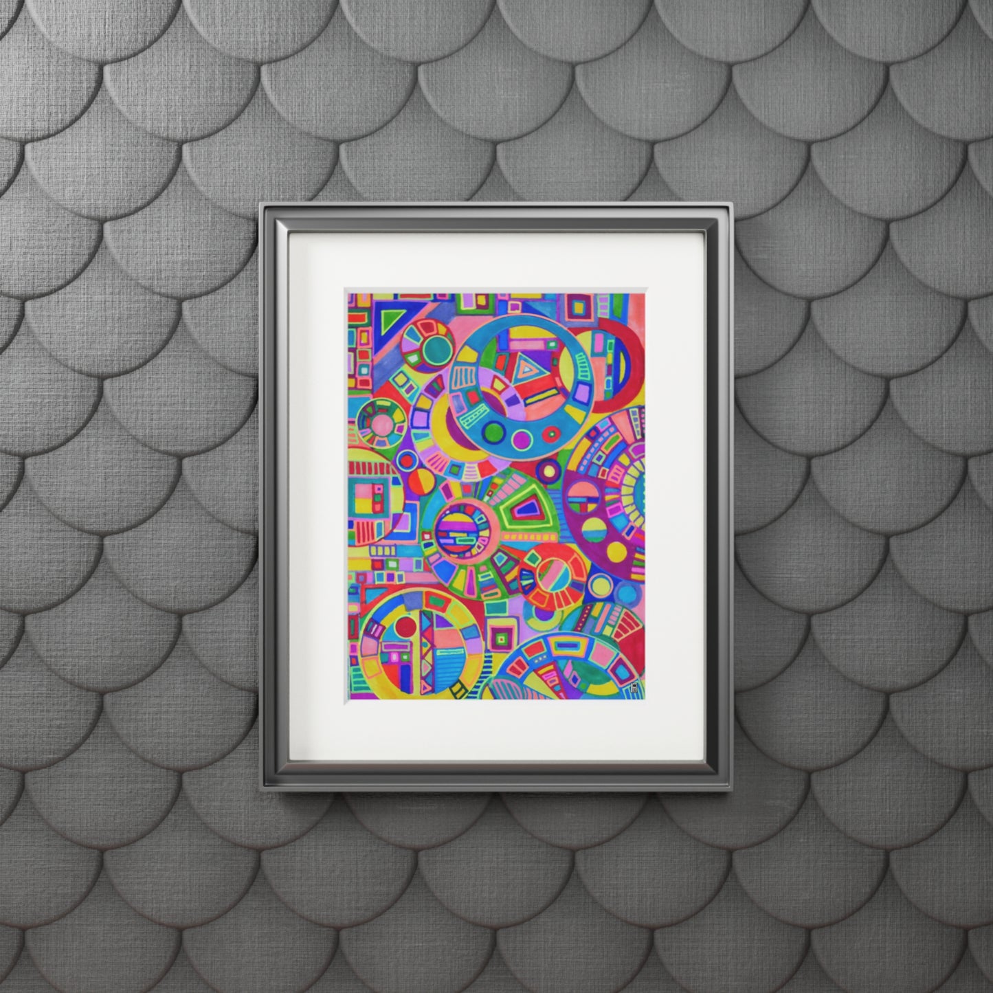 Fine Art Print (Cardboard Frame) No. 261 - Multicoloured Abstract