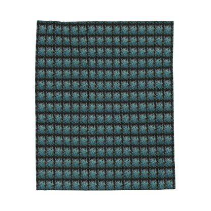 Velveteen Plush Blanket - No.146 - 'Bird of Paradise' on Black