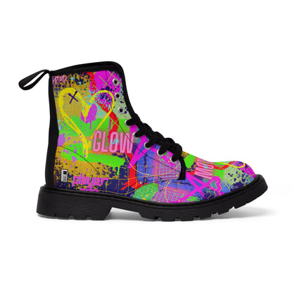 Women's Canvas Boots - No. 232 A - Glow - Graffiti