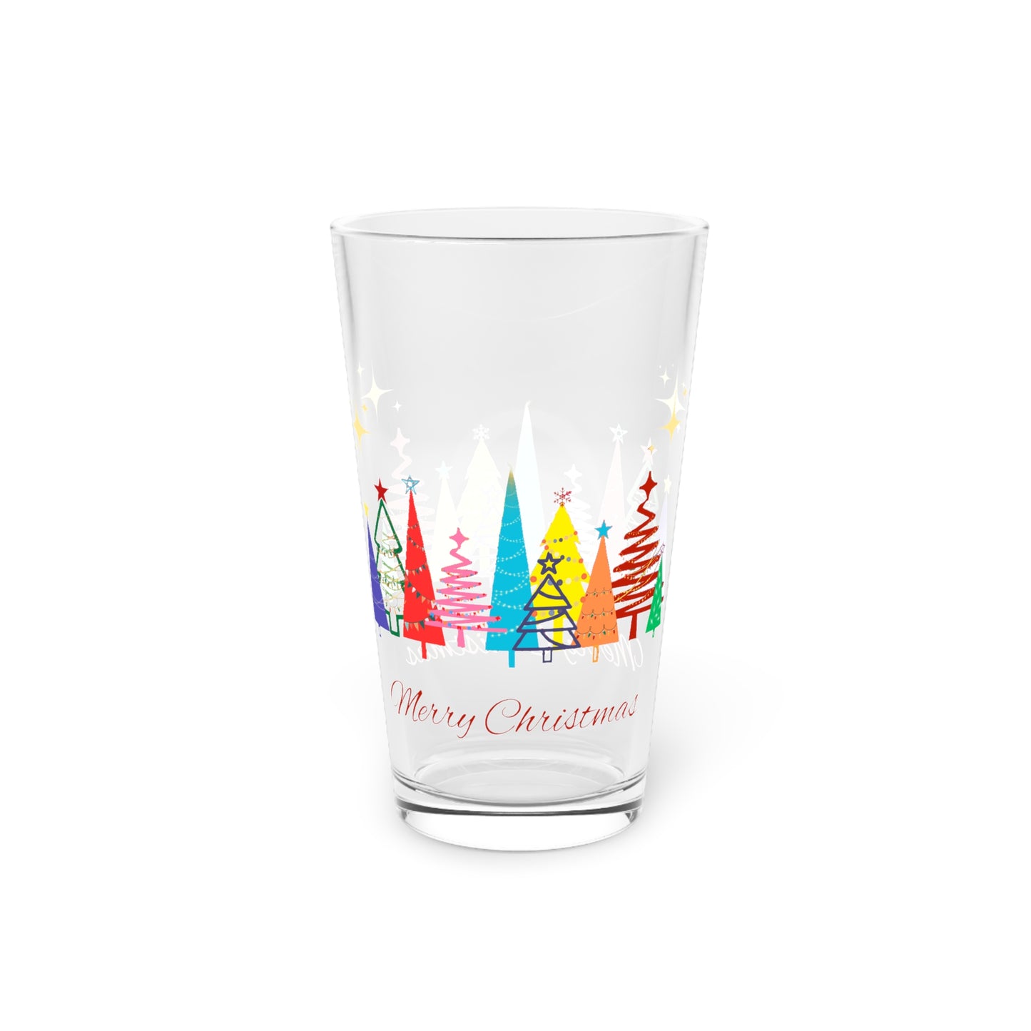 Pint Glass, 16oz - Merry Christmas