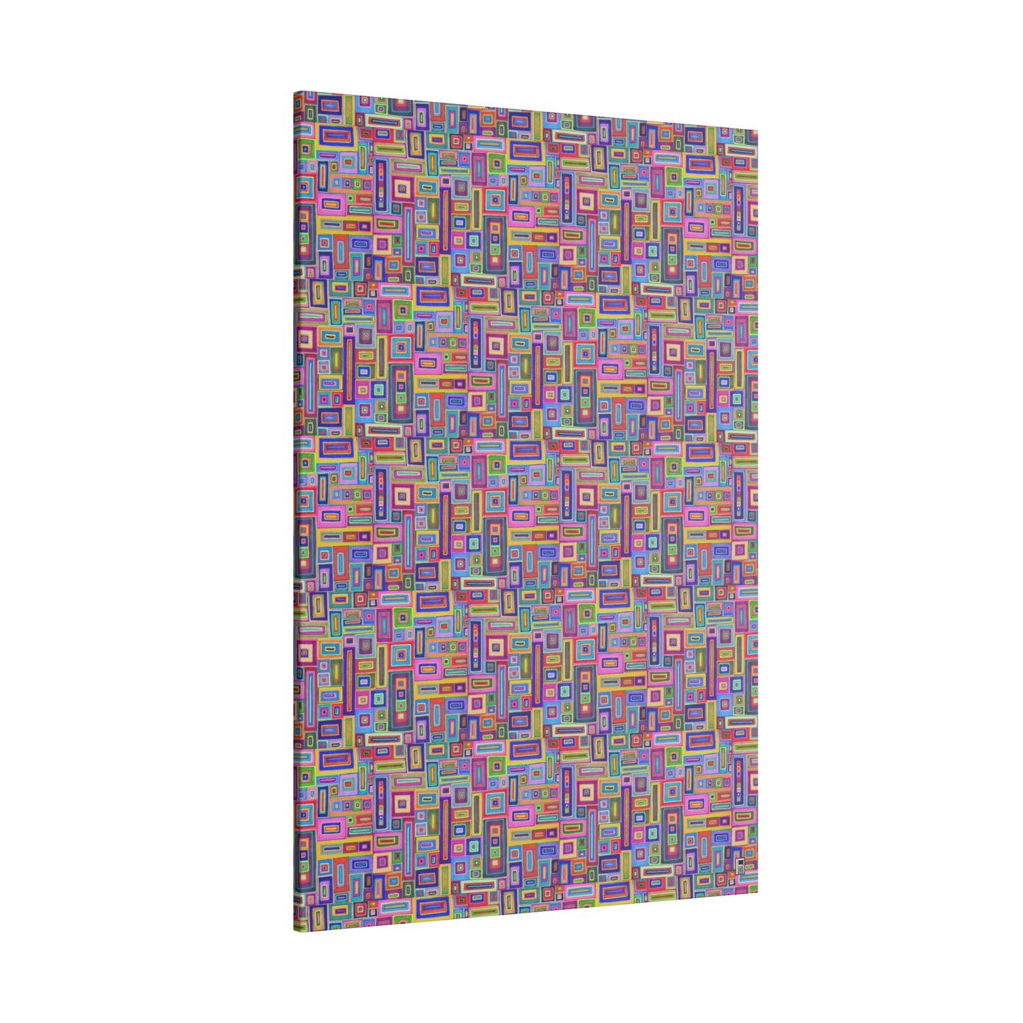 Giclée Canvas Print - No. 264 - Coloured Rectangle Abstract